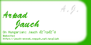 arpad jauch business card